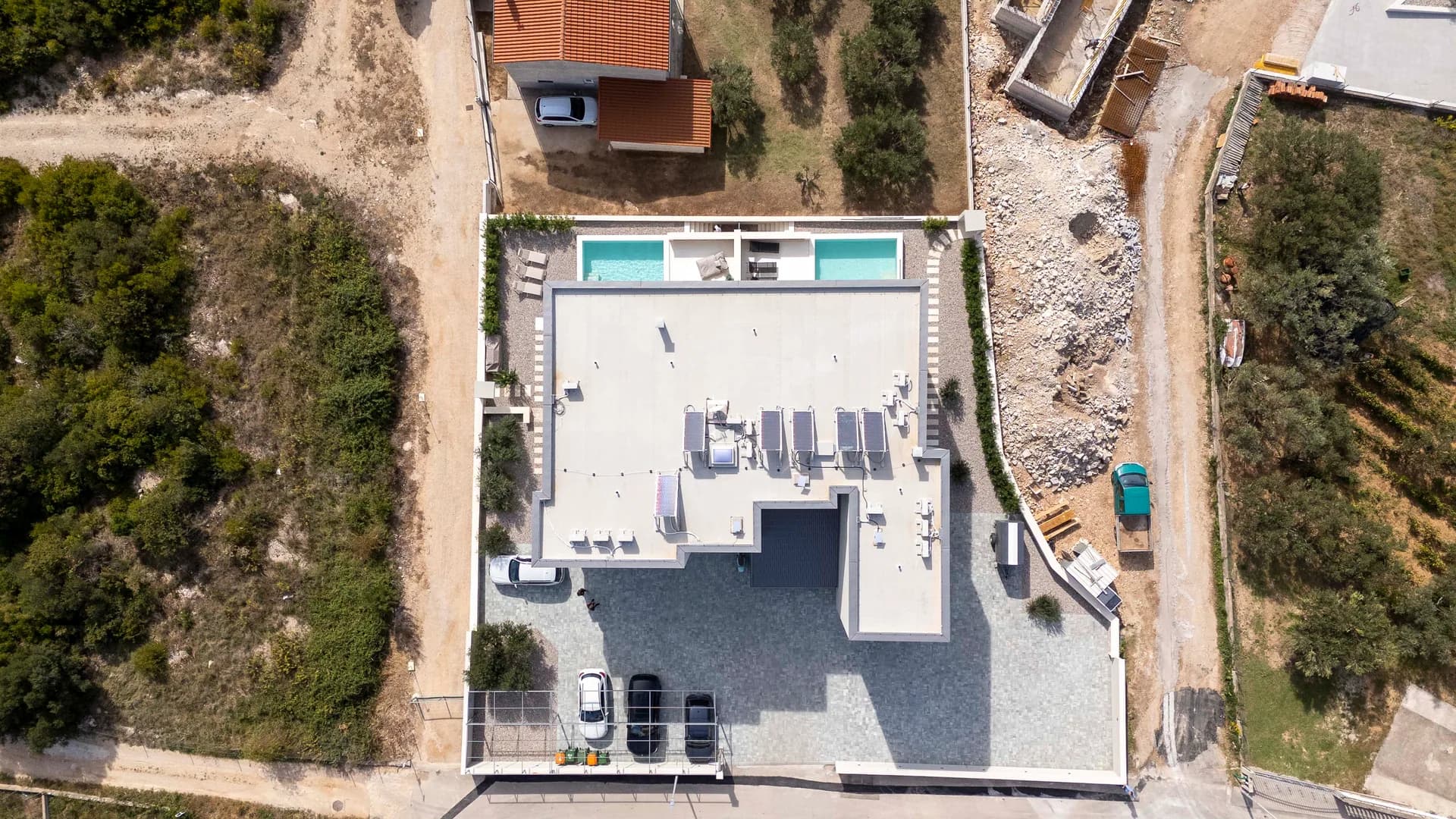 Haus aus der Vogelperspektive