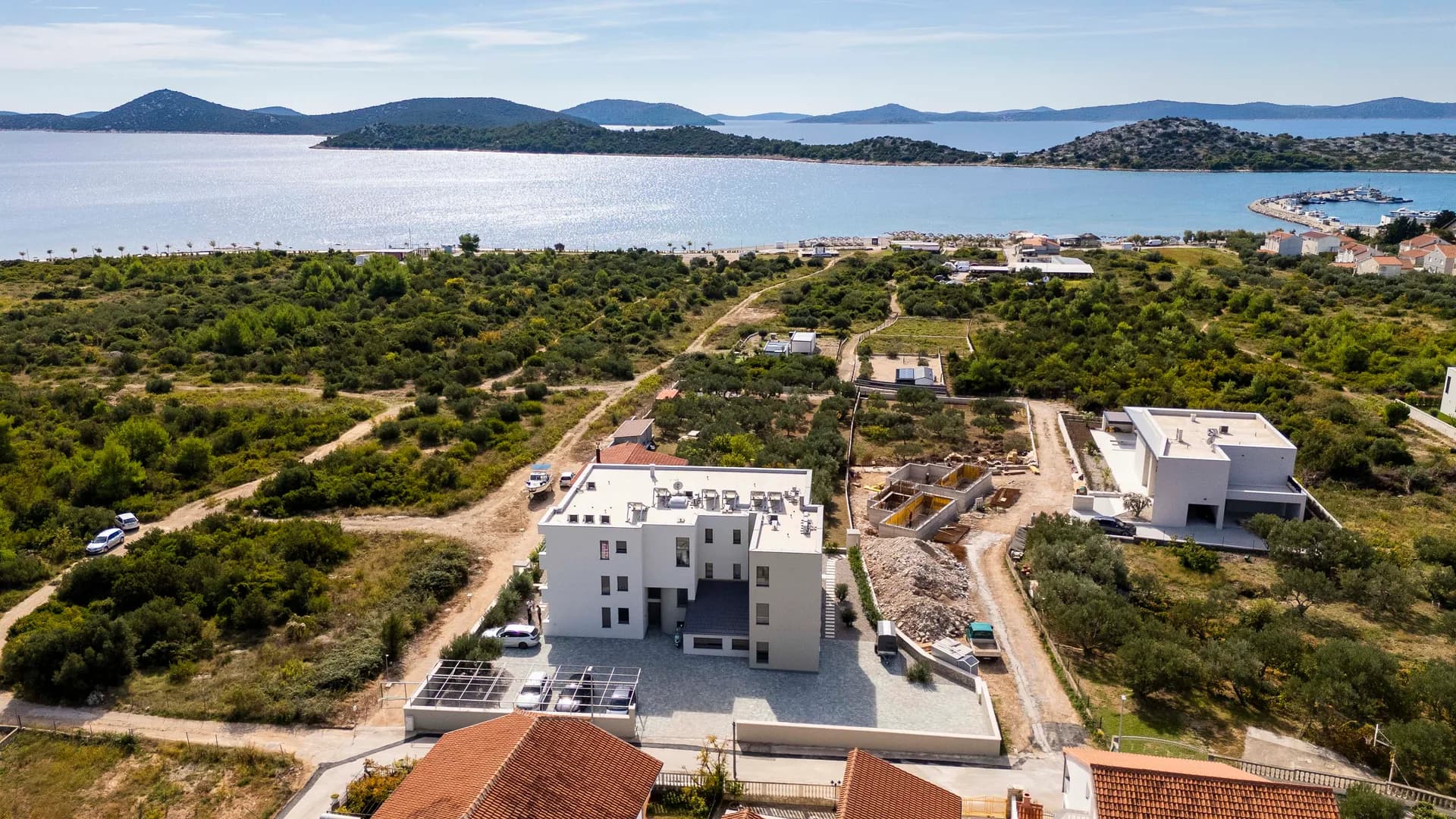 Seitenansicht des Hauses